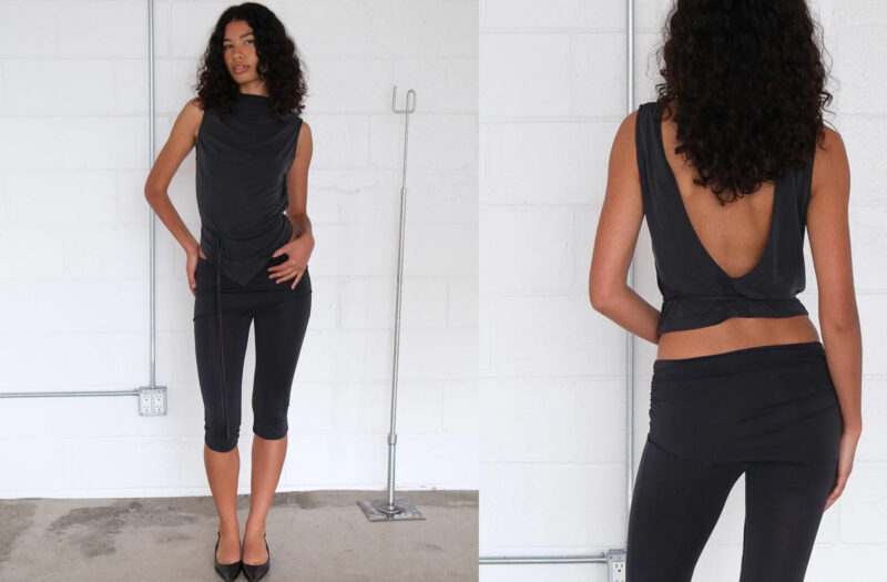 Portia top / Onyx - Geel
