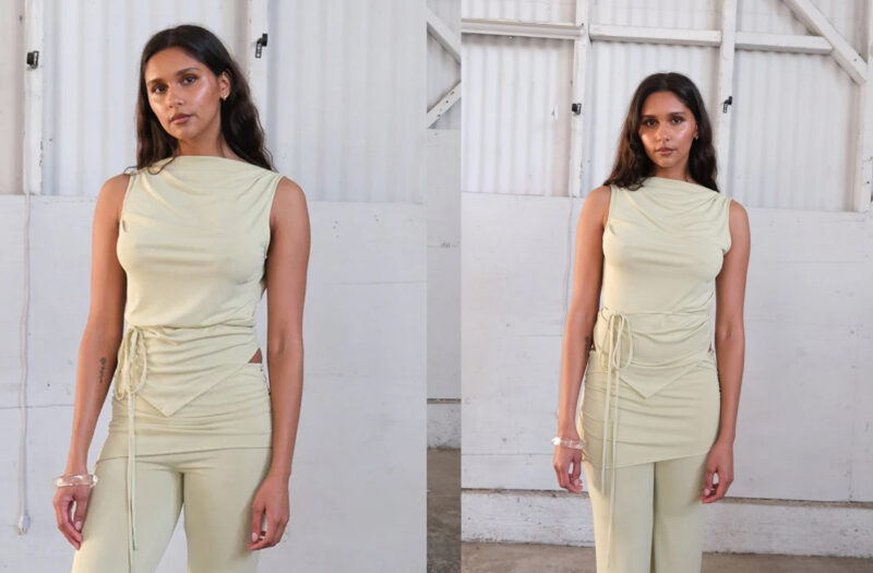 Portia top / Melon - Geel