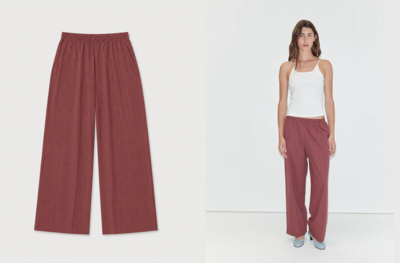 EASE TROUSER in rust stripe - Deiji Studios (pre order)