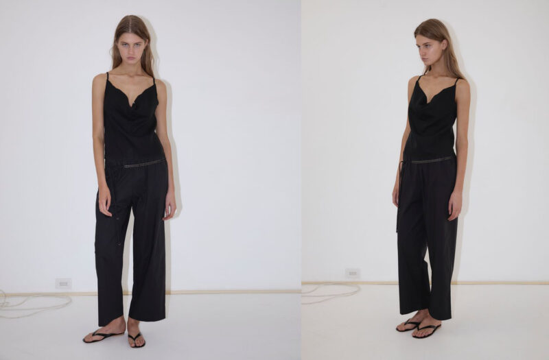 EASE TROUSER in Black - Deiji Studios