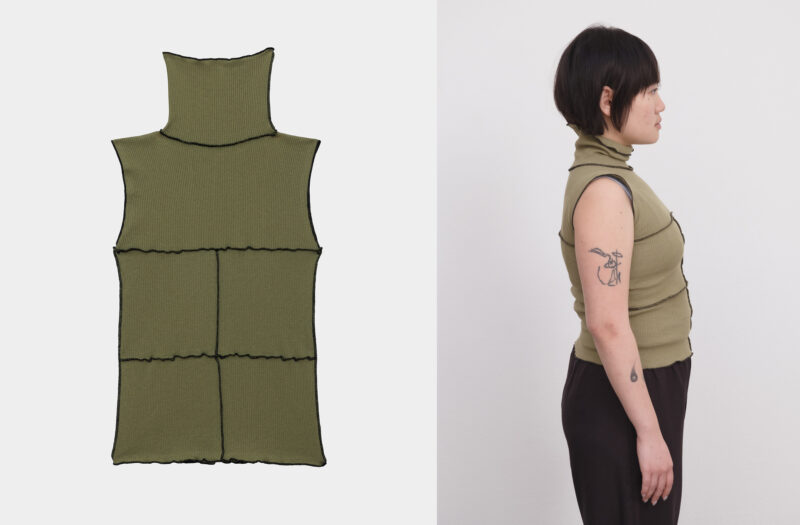 Cinder Turtleneck Tank / Recycled Cotton Rib - Base Range