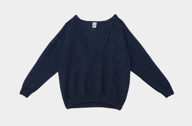 Soar V Neck in Cap Nord blue- Base Range